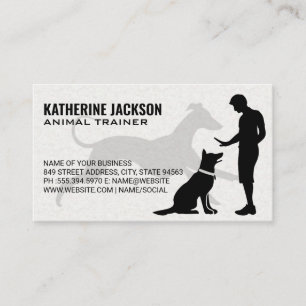 Animal Trainer Teaching Business Card