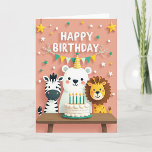 Animal Trio Party Card