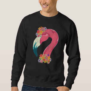 Animal Tropical Bird Vintage Flowers Pink Flaming Sweatshirt