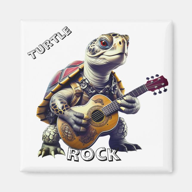 Animal Turtle Cartoon Caricature Magnet (Front)