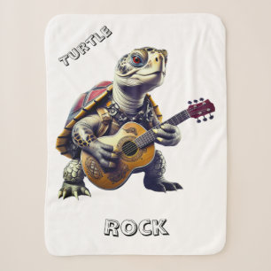 Animal Turtle Cartoon Caricature Sherpa Blanket
