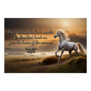 Animal verse poster -  Psalm 22:21