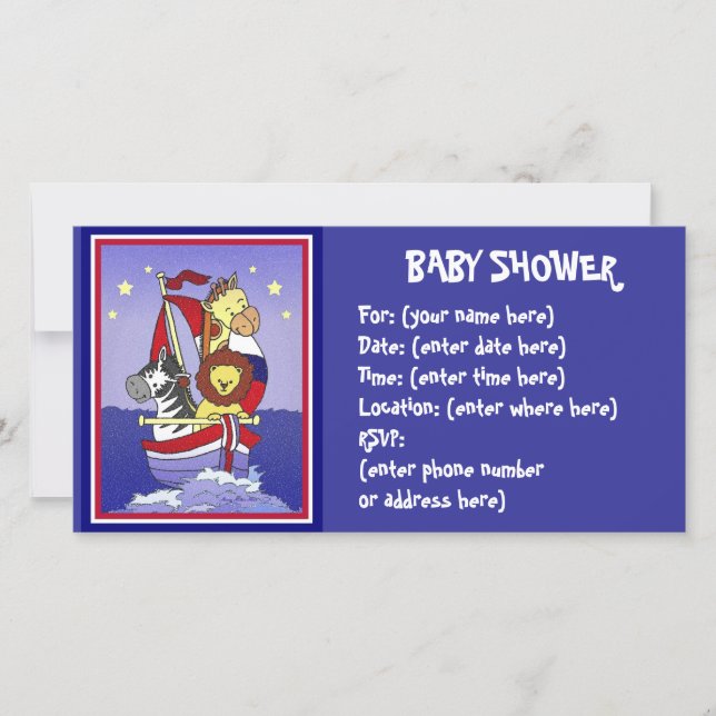 Animal Voyage Americana Baby Shower (Front)