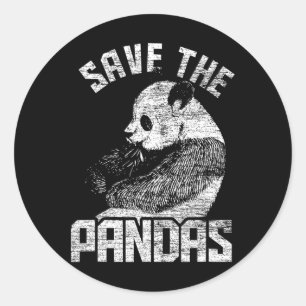 Animal Welfare Bear Earth Day Save The Panda Classic Round Sticker