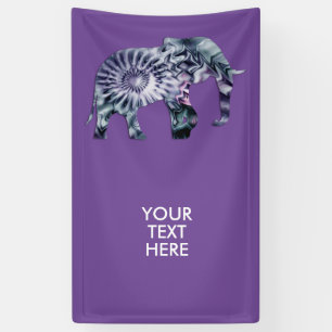 Animal Welfare - Elephant Silhouette Fractal 2 Banner
