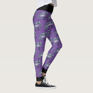 Animal Welfare - Elephant Silhouette Fractal 2 Leggings