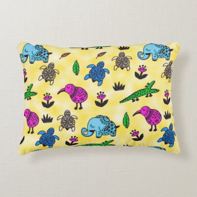 Animal Whirlwind Decorative Cushion (Front)