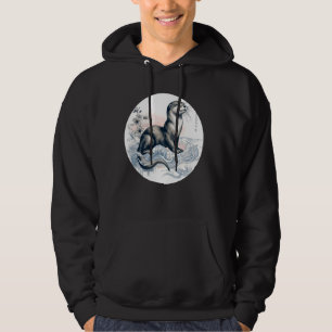 Animal Wildlife Vintage Japanese Art Comical Otter Hoodie