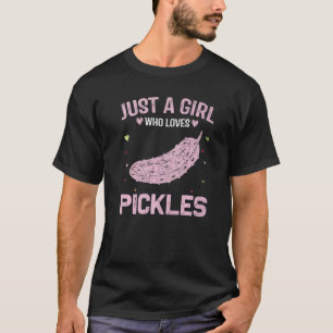 Animal  Women Just A Girl Who Loves Pickles T-Shirt