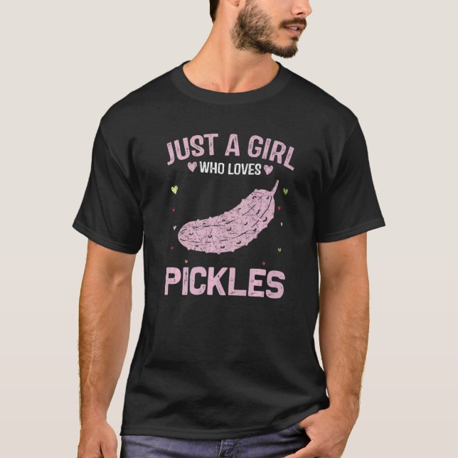 Animal  Women Just A Girl Who Loves Pickles T-Shirt (Front)