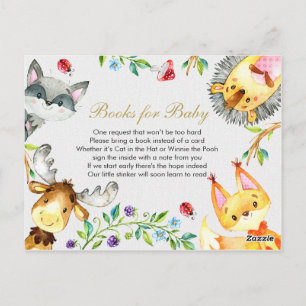 Animal Woodland - Bring a book insert Postcard