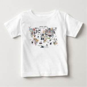 Animal World Map Baby T-Shirt