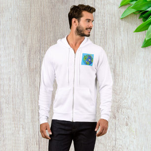 Animal World Map Cute Wildlife Illustration Hoodie