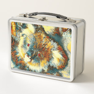 AnimalArt_Bear_005 Metal Lunch Box