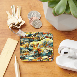 AnimalArt_Bear_010 Key Ring