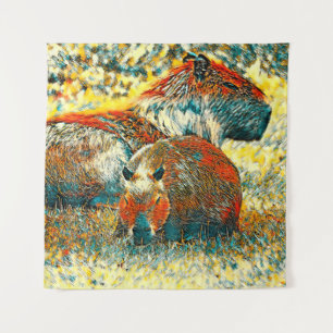 AnimalArt_Capybara_004 Tapestry