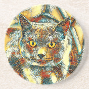 AnimalArt_Cat_004 Coaster