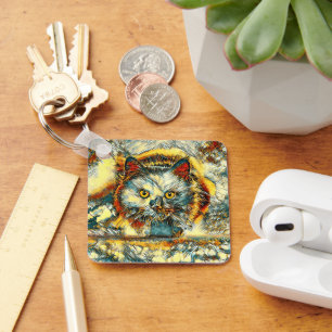 AnimalArt_Cat_009 Key Ring