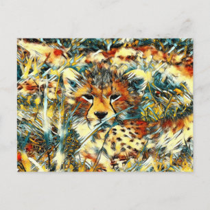 AnimalArt_Cheetah_005 Postcard