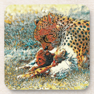 AnimalArt_Cheetah_015 Coaster