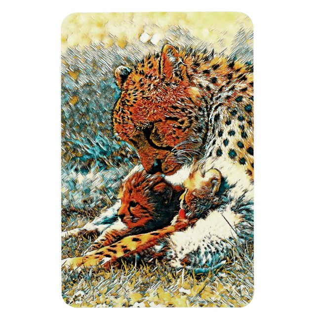 AnimalArt_Cheetah_015 Magnet (Vertical)