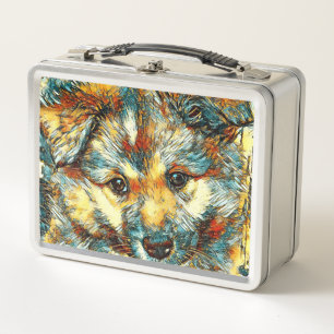 AnimalArt_Dog_009 Metal Lunch Box