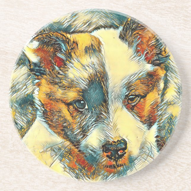 AnimalArt_Dog_013 Coaster (Front)