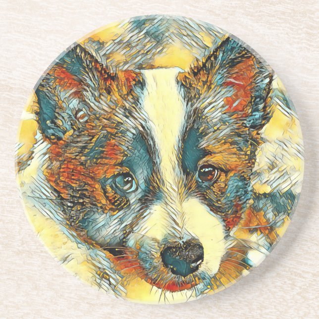 AnimalArt_Dog_014 Coaster (Front)