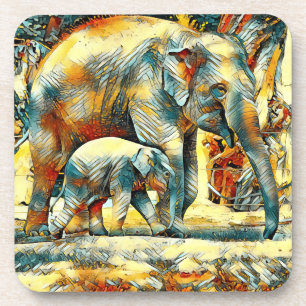 AnimalArt_Elephant_002 Coaster
