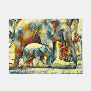 AnimalArt_Elephant_002 Doormat