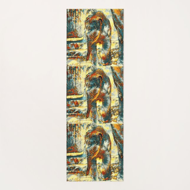 AnimalArt_Elephant_012 Yoga Mat (Back)