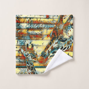 AnimalArt_Giraffe_001 Wash Cloth