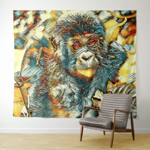 AnimalArt_Gorilla_005 Tapestry