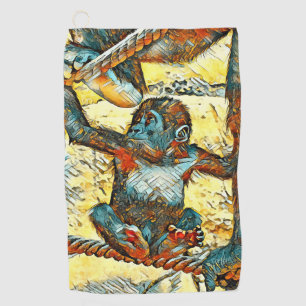 AnimalArt_Gorilla_006 Golf Towel