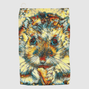 AnimalArt_Hamster_001 Golf Towel