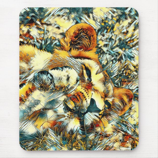 AnimalArt_Lion_008 Mouse Mat (Front)