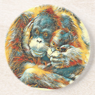 AnimalArt_OrangUtan_003 Coaster