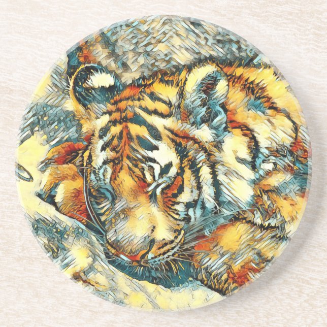AnimalArt_Tiger_005 Coaster (Front)
