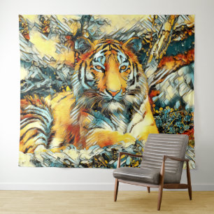 AnimalArt_Tiger_011 Tapestry