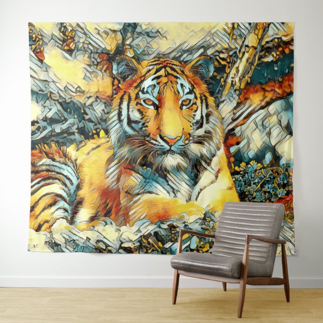 AnimalArt_Tiger_011 Tapestry (In Situ (Horizontal))