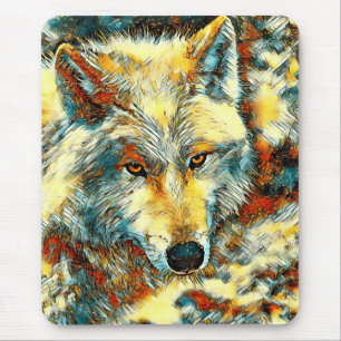 AnimalArt_Wolf_003 Mouse Mat