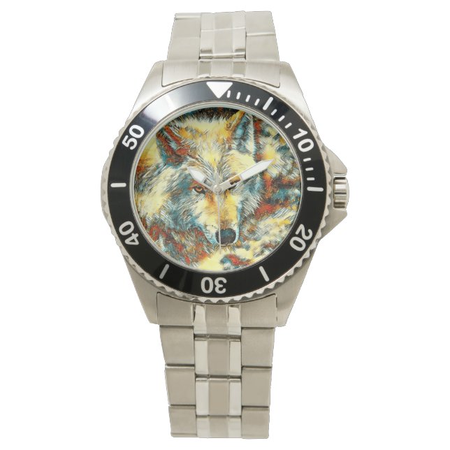 AnimalArt_Wolf_003 Watch (Front)