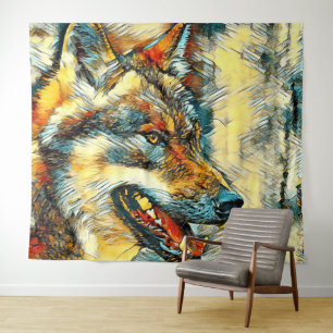 AnimalArt_Wolf_008 Tapestry