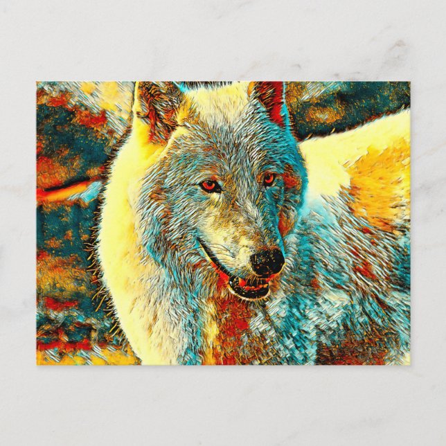 AnimalArt_Wolf_009 Postcard (Front)