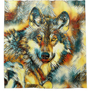 AnimalArt_Wolf_20170601_by_JAMColors Shower Curtain