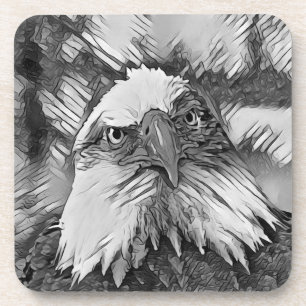 AnimalArtBW_Bird_004 Coaster