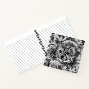 AnimalArtBW_Cheetah_001 Notebook
