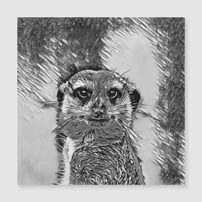 AnimalArtBW_Meerkat_002 (Front)