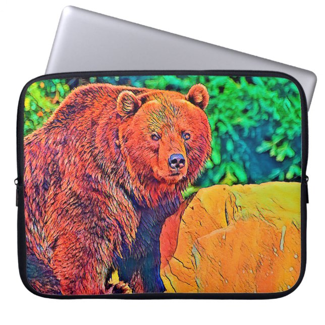 AnimalColor_Bear_001 Laptop Sleeve (Front)