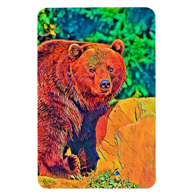 AnimalColor_Bear_001 Magnet (Vertical)